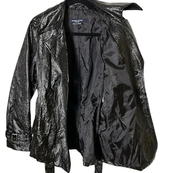 Y2K Marina Rinaldi  vtg coat,women M/L  PTP 21”. Lightweight,tag says leather - Picture 11 of 17